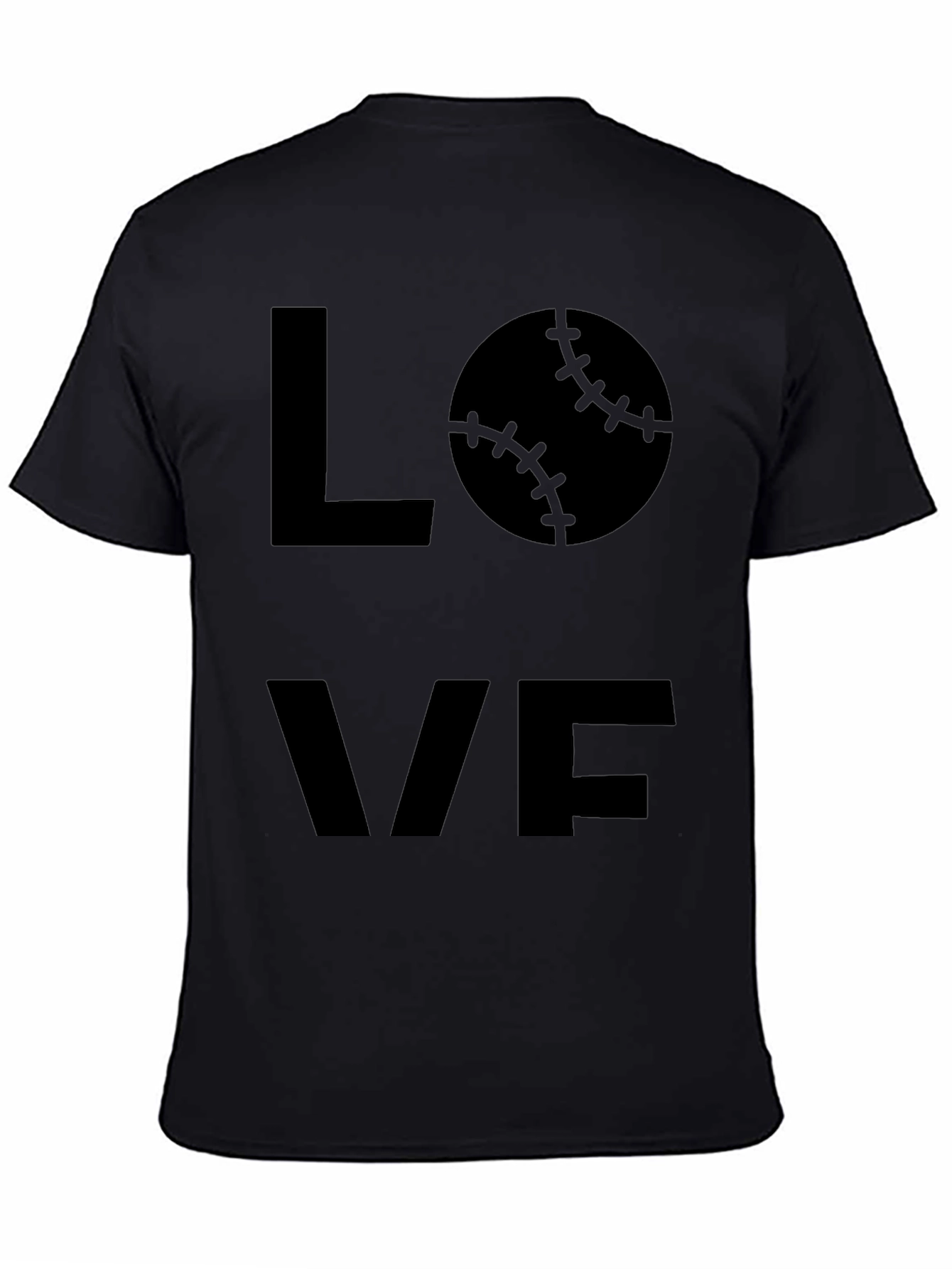 Love Baseball Black T-Shirt