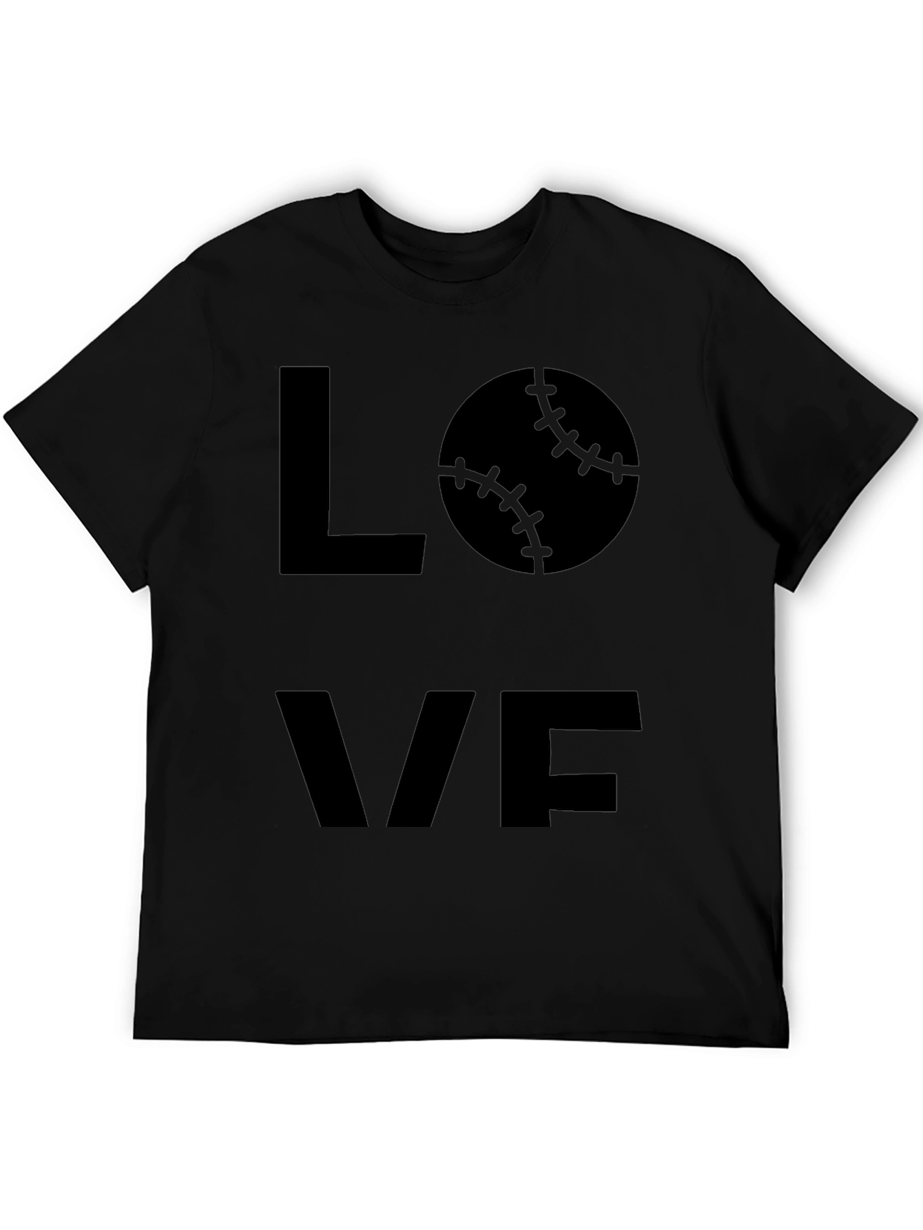 Love Baseball Black T-Shirt
