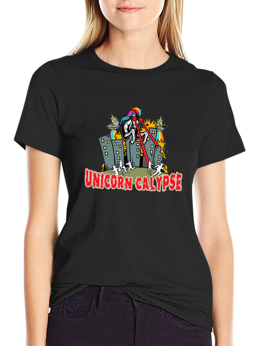 Unicorn Calypse Black Graphic Tee