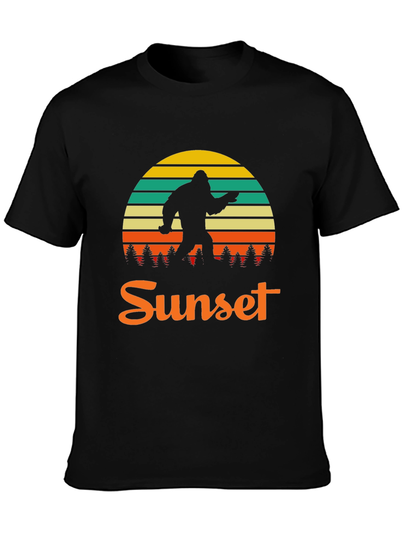 Bigfoot Sunset Graphic T-Shirt