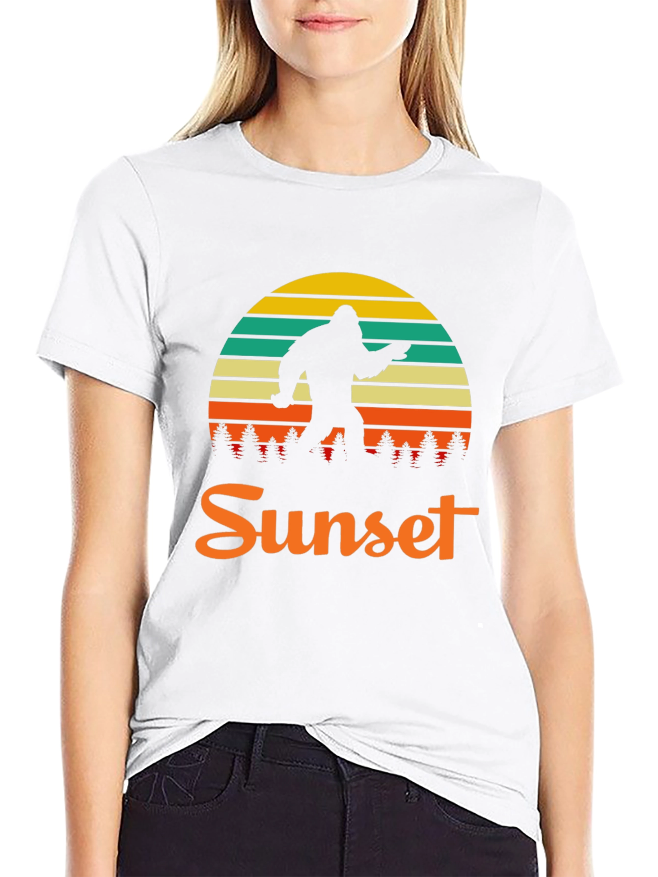 Bigfoot Sunset Graphic T-Shirt