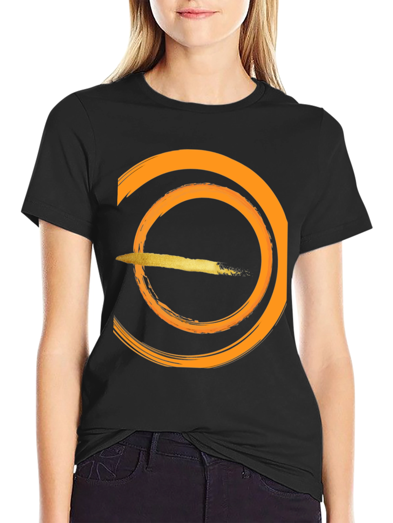 Modern Graphic Black T-Shirt