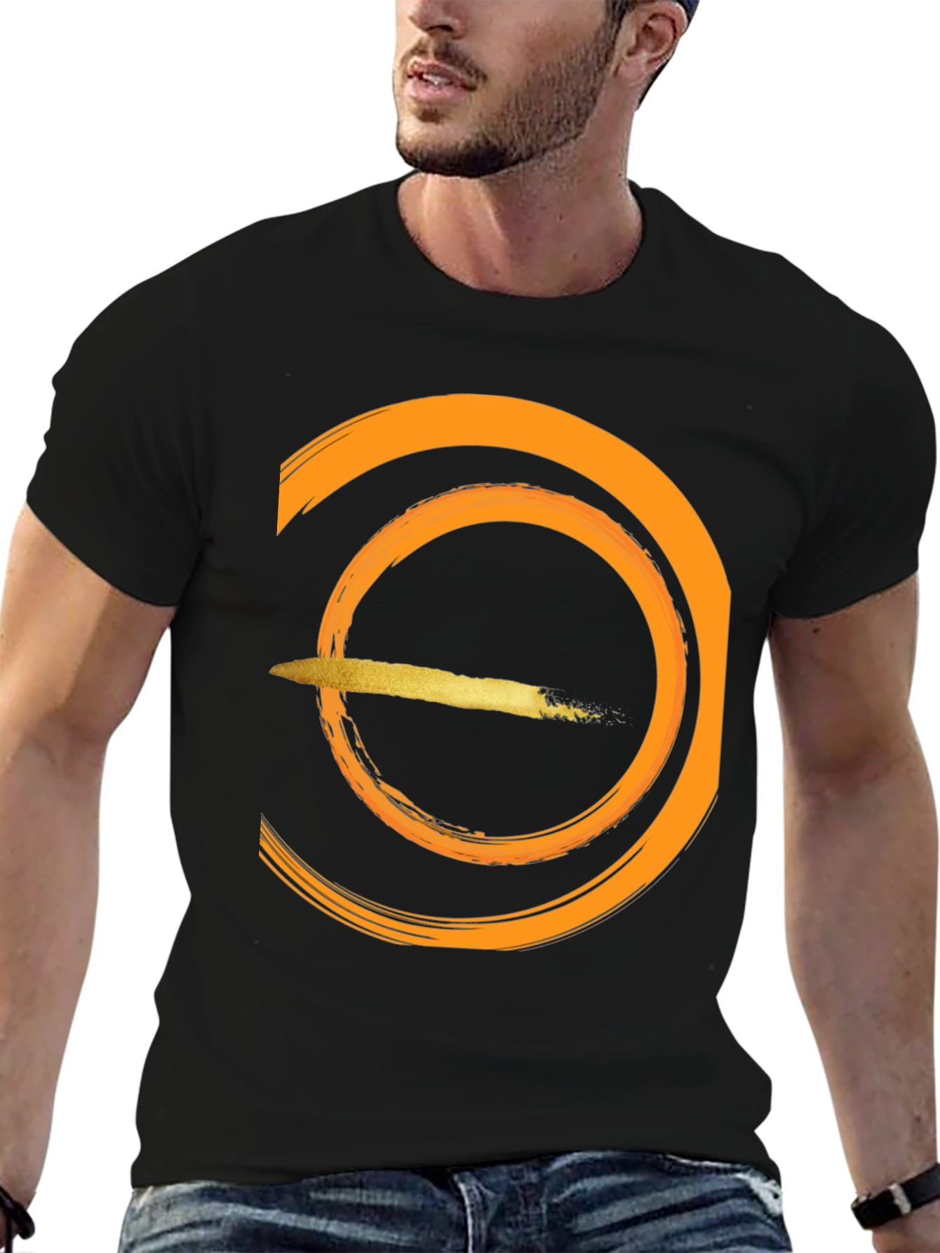 Modern Graphic Black T-Shirt