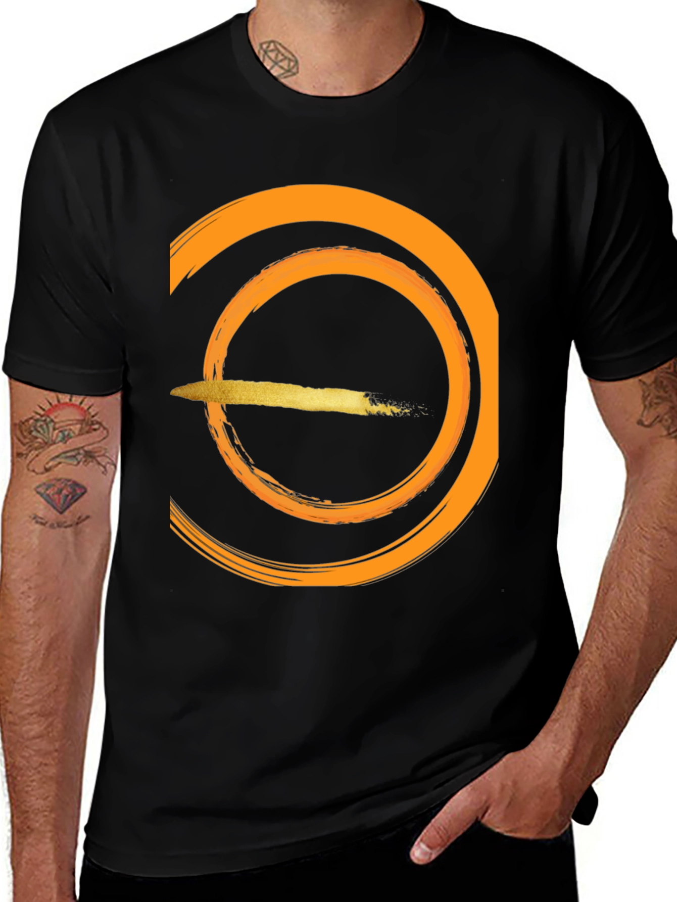Modern Graphic Black T-Shirt