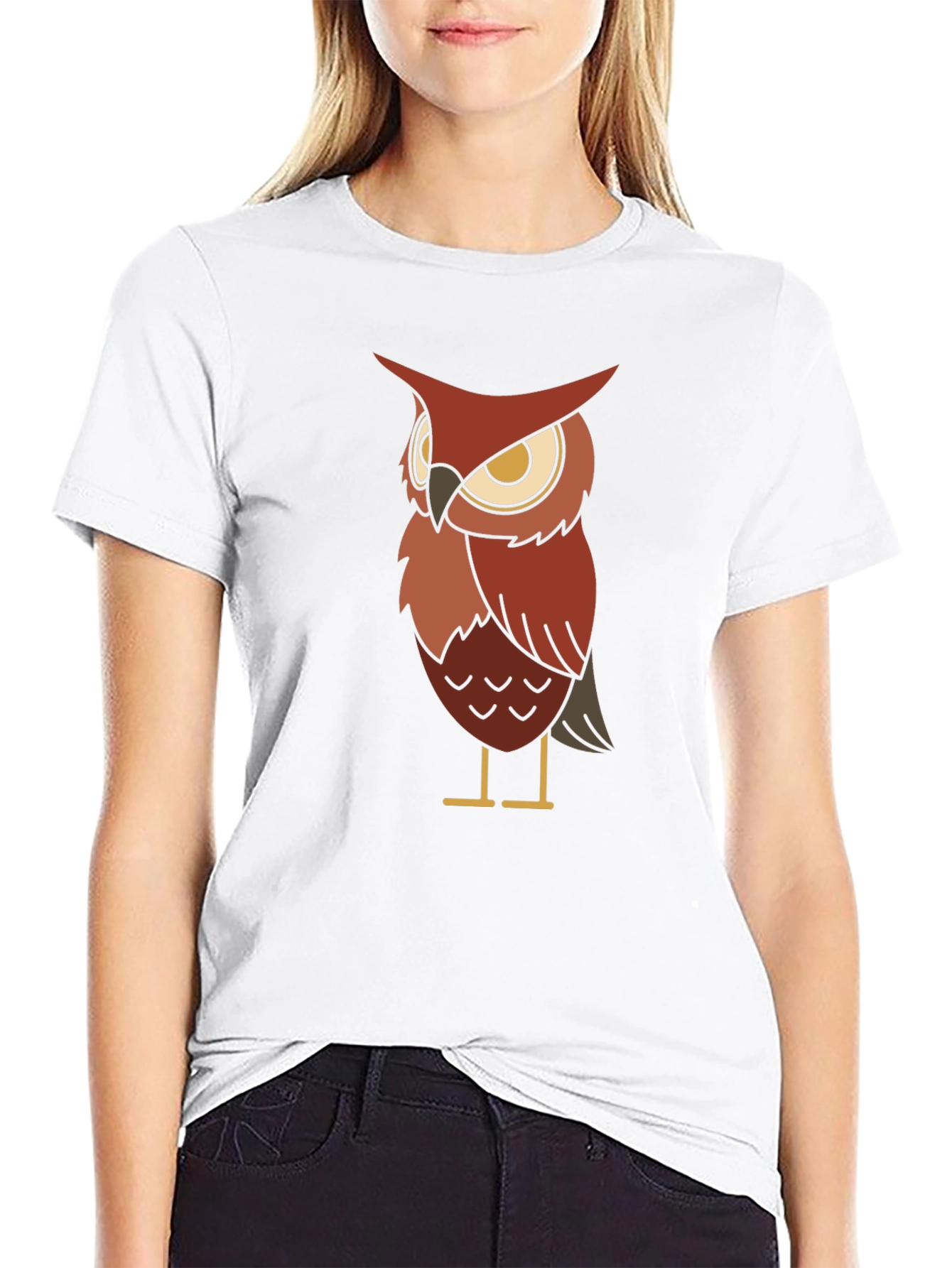 Owl Graphic Black T-Shirt for Men