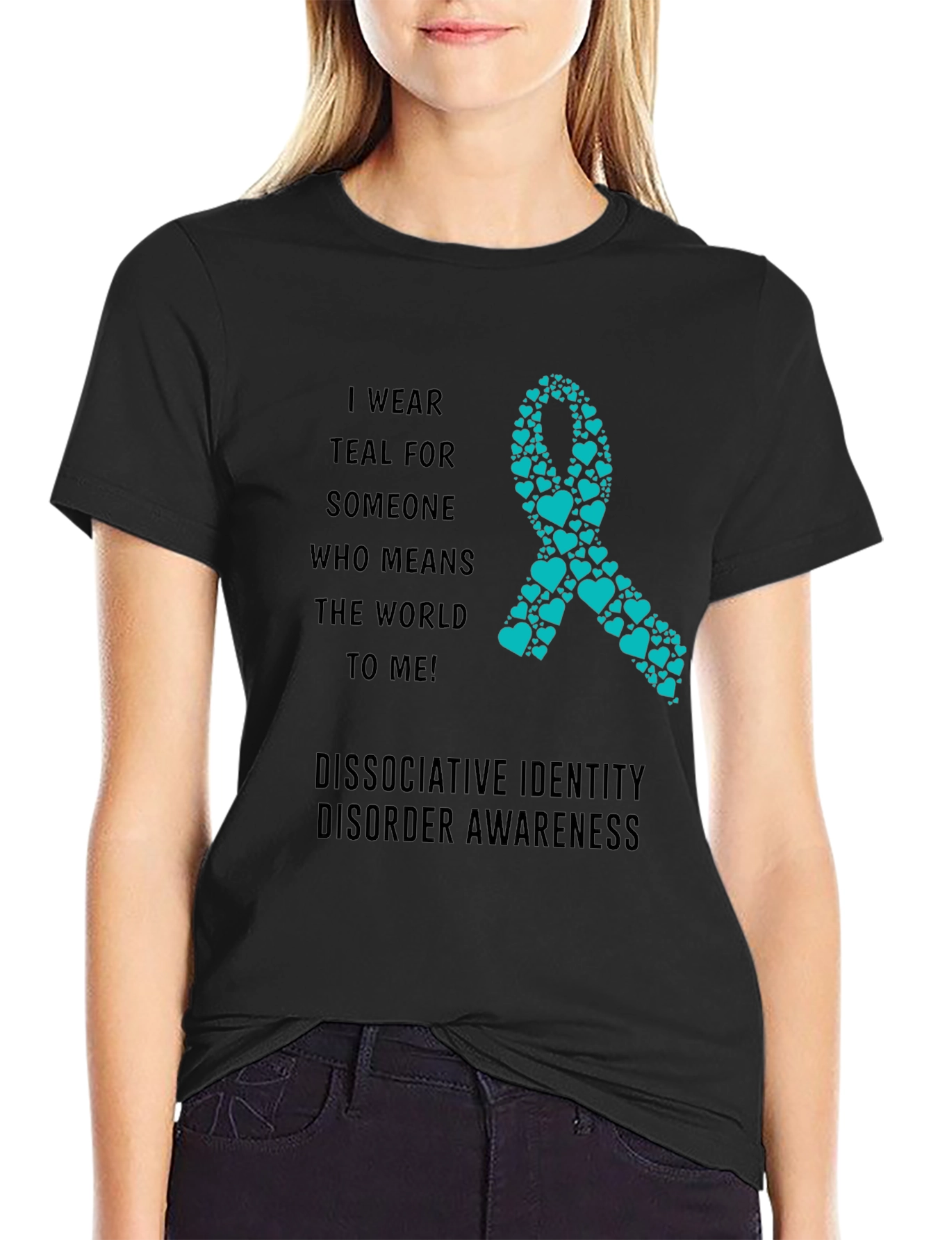 Teal Ribbon Dissociative Identity Disorder Awareness T-Shirt