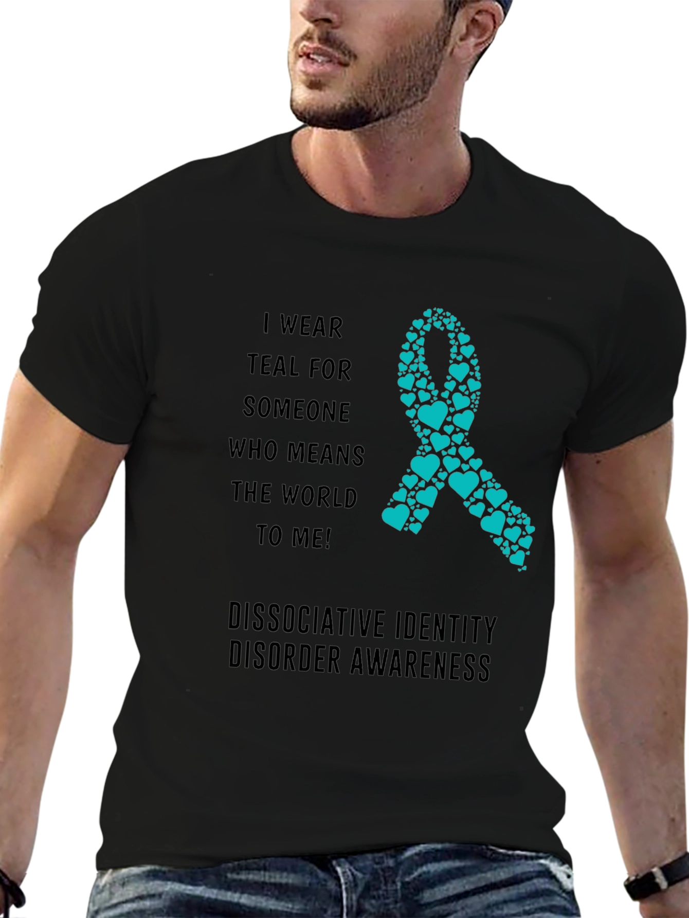 Teal Ribbon Dissociative Identity Disorder Awareness T-Shirt