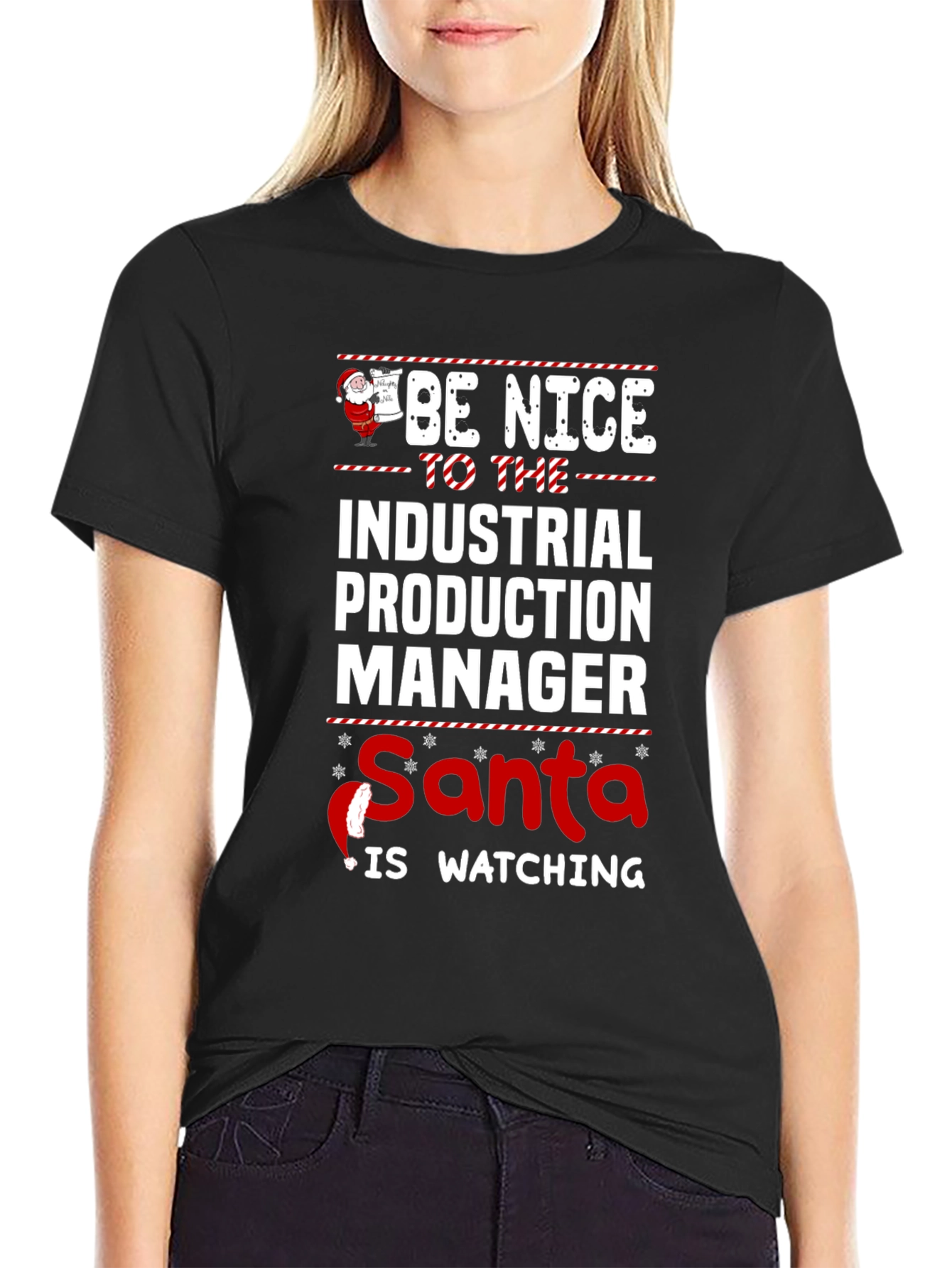Industrial Production Manager Santa Watching Tee
