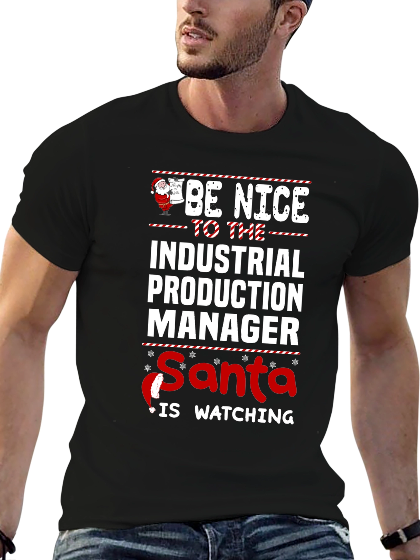 Industrial Production Manager Santa Watching Tee