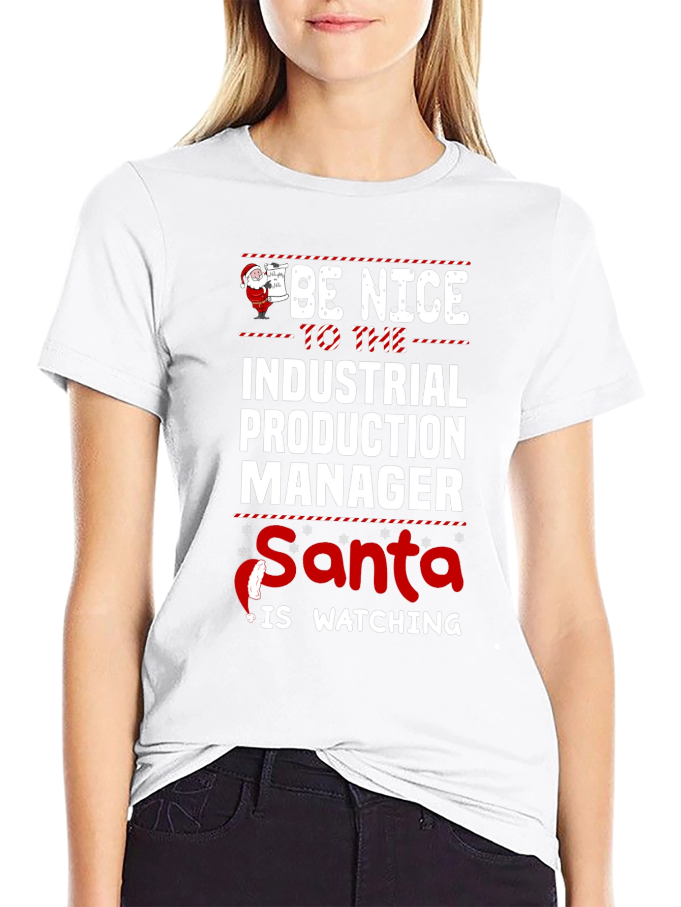 Industrial Production Manager Santa Watching Tee
