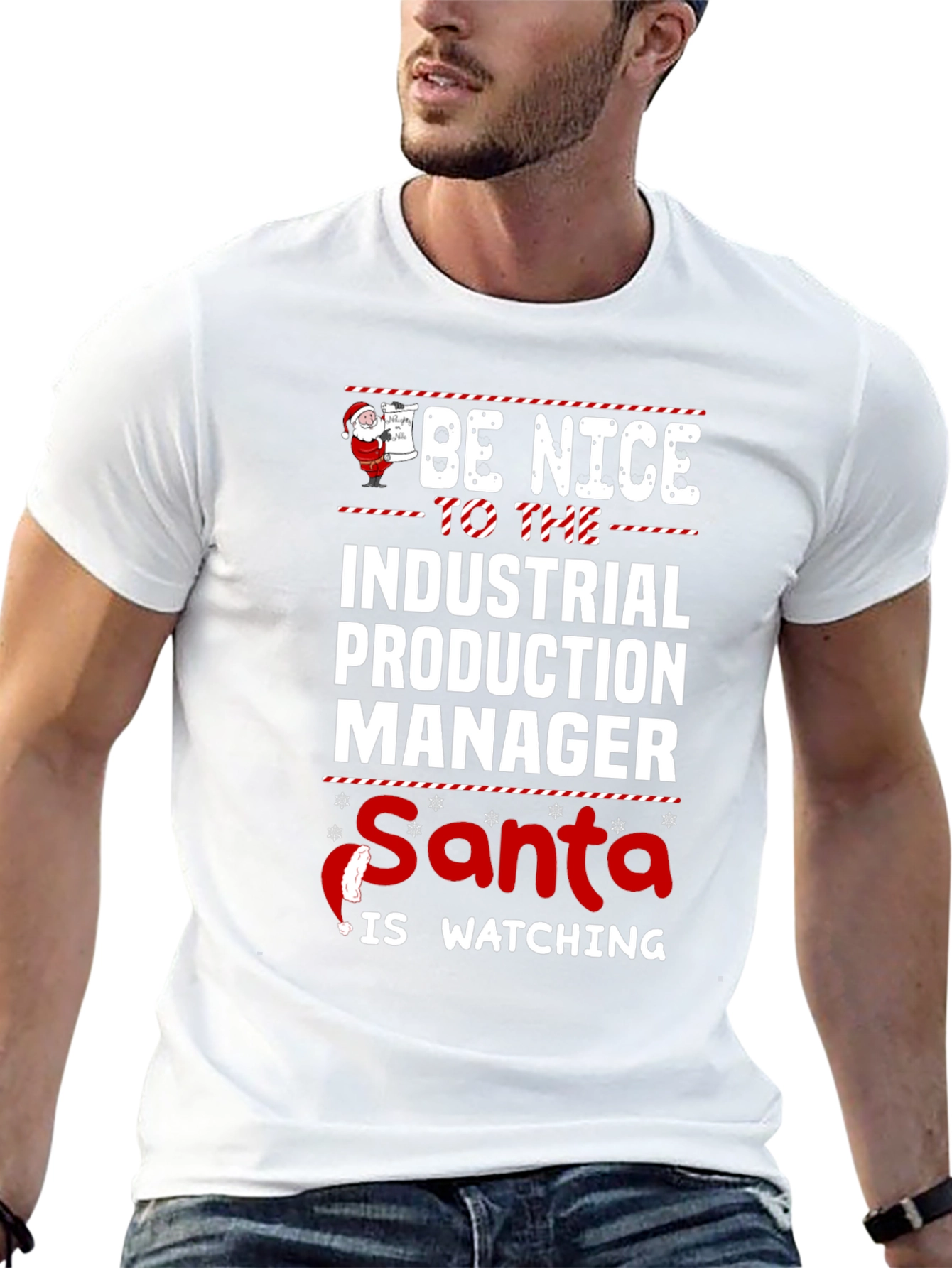 Industrial Production Manager Santa Watching Tee