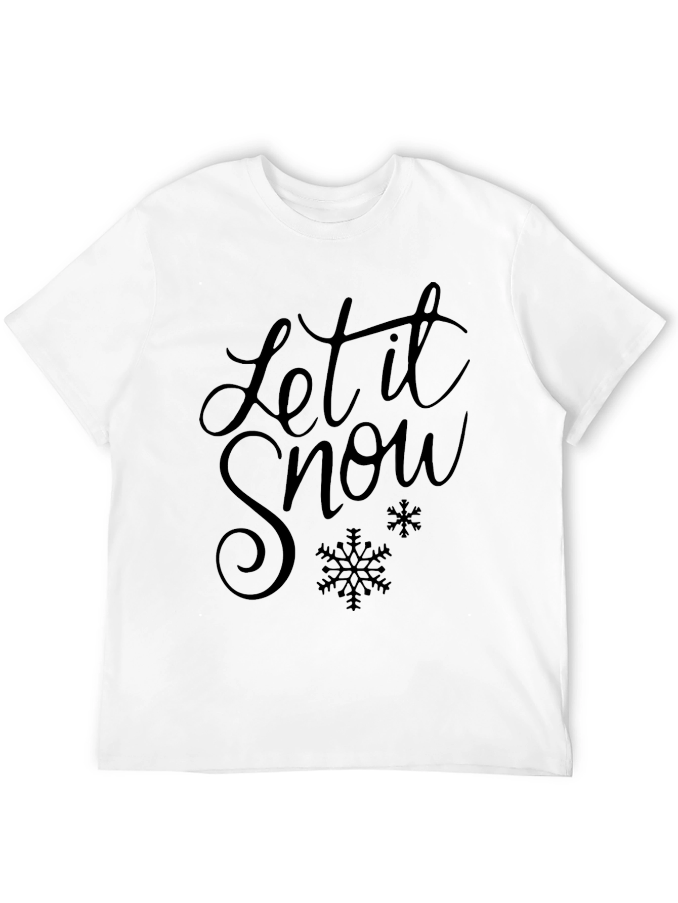 Let It Snow Black Graphic Tee