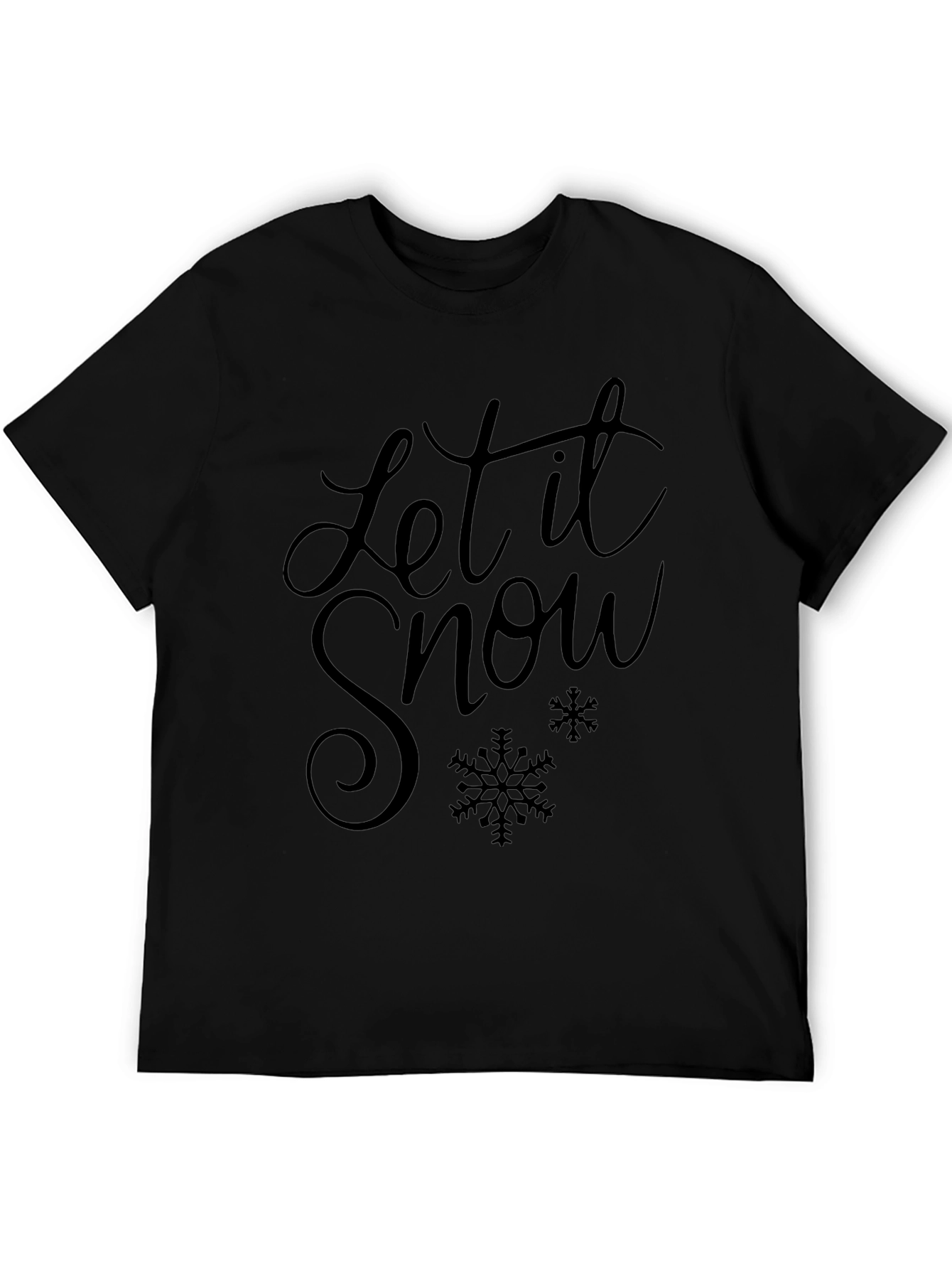 Let It Snow Black Graphic Tee