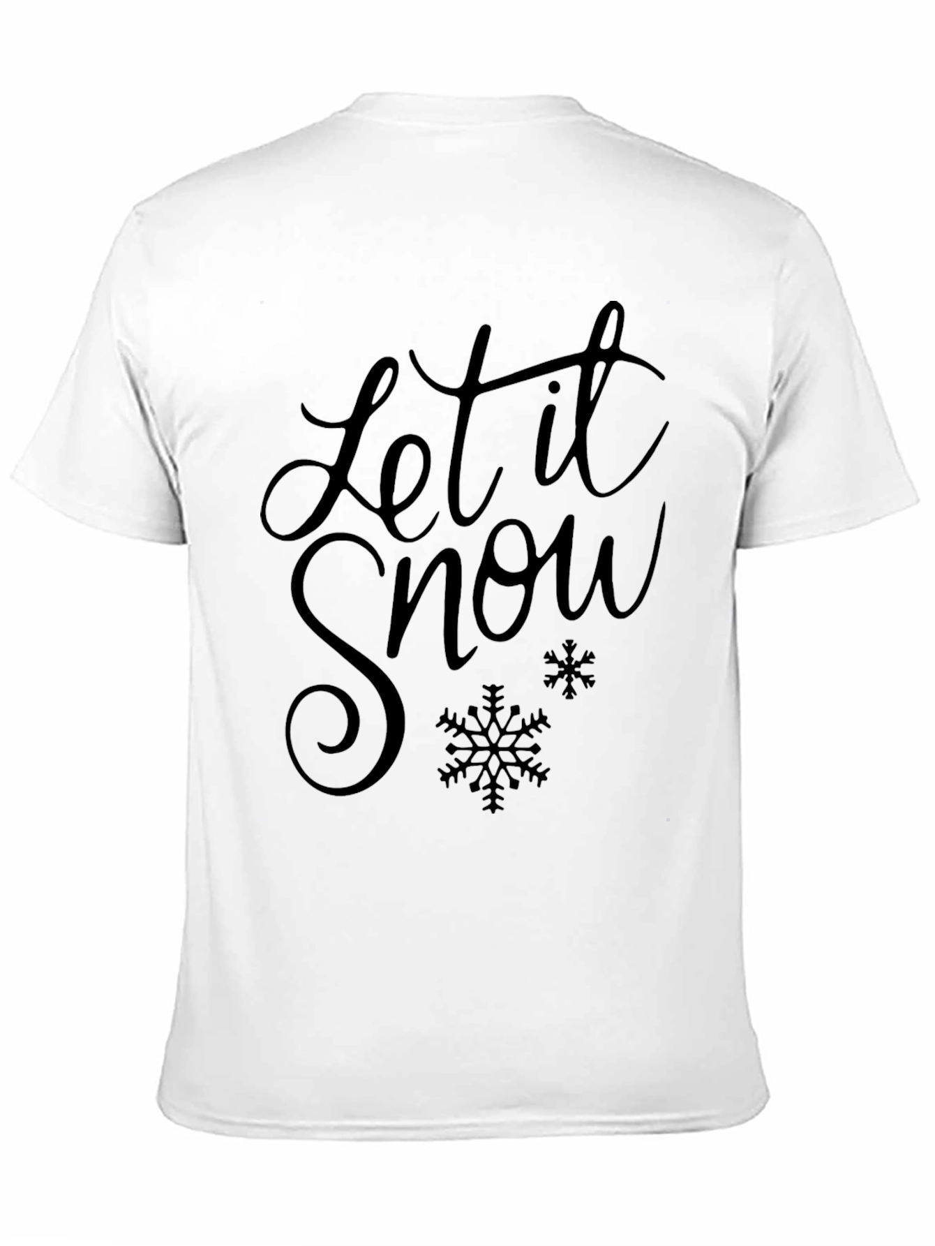 Let It Snow Black Graphic Tee