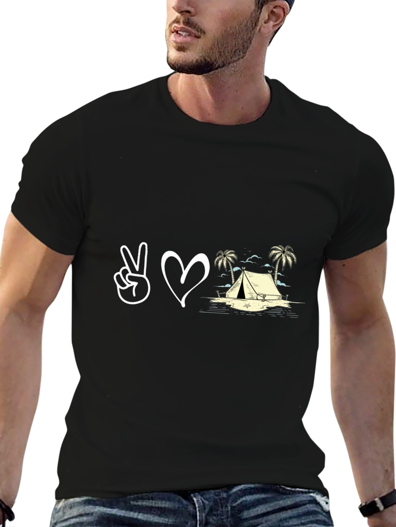 Peace Love Camping Graphic T-Shirt