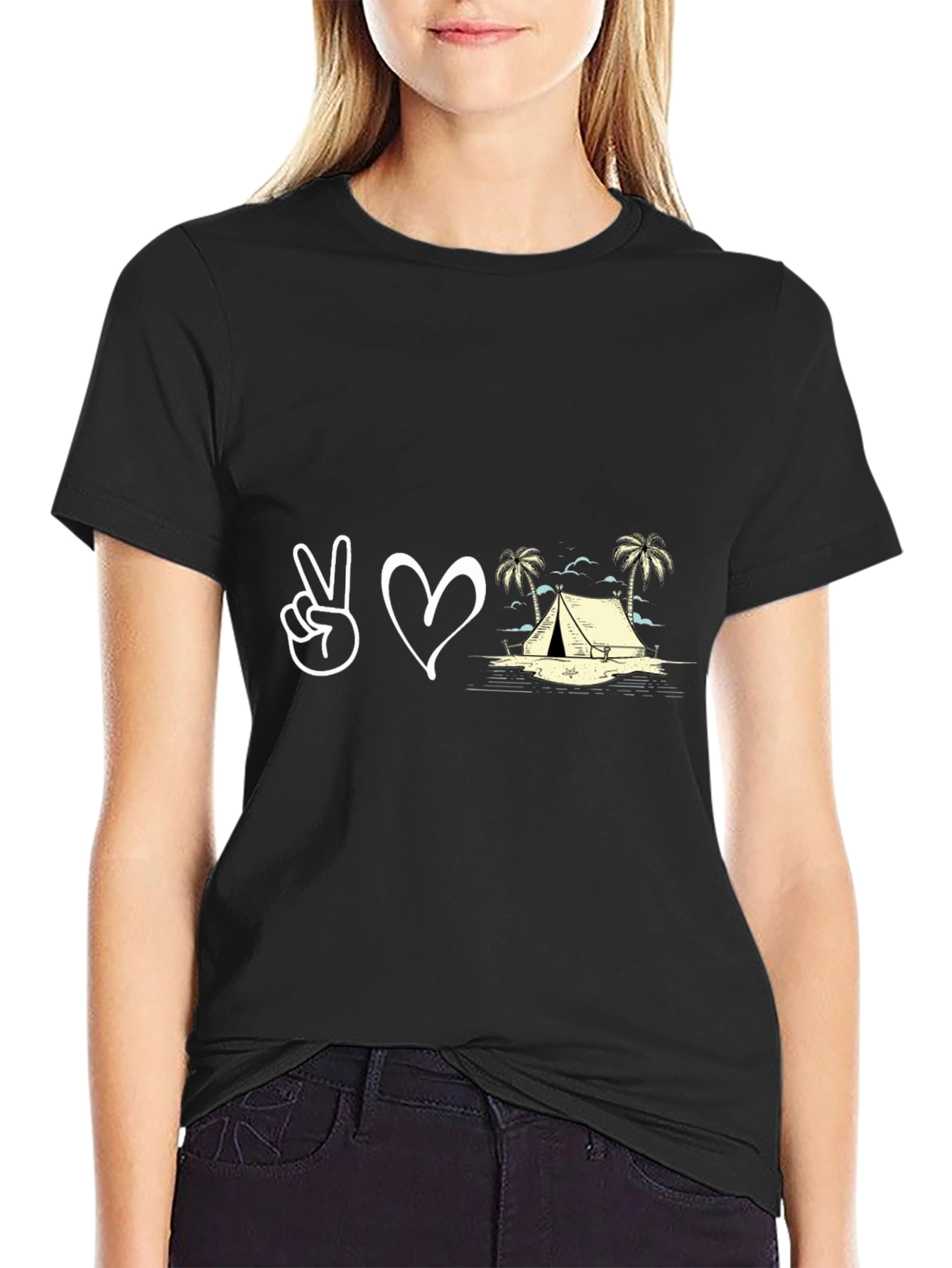 Peace Love Camping Graphic T-Shirt