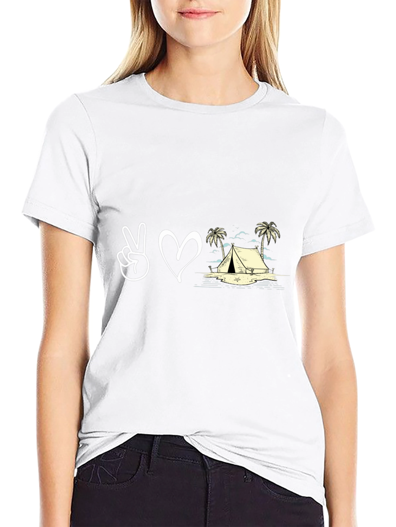Peace Love Camping Graphic T-Shirt