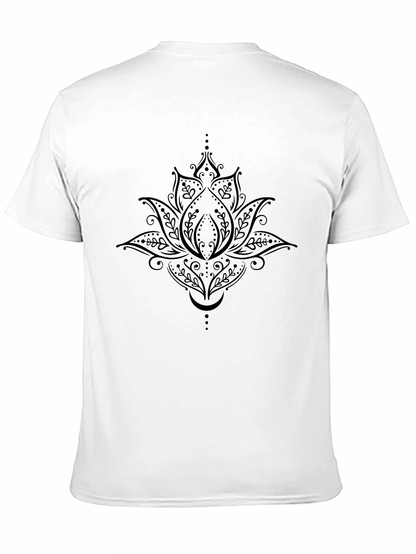 Lotus Mandala Graphic Black T-Shirt