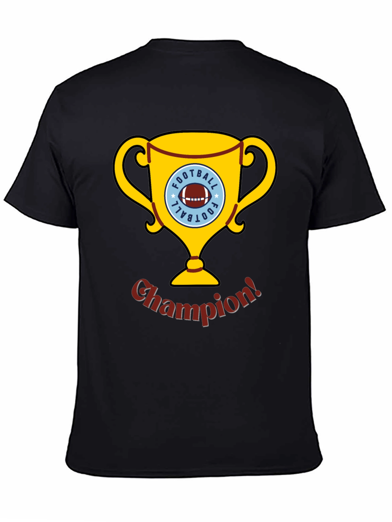Football Champion Trophy Graphic T-Shirt