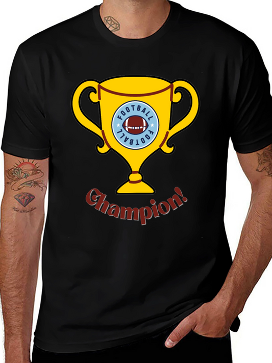 Football Champion Trophy Graphic T-Shirt