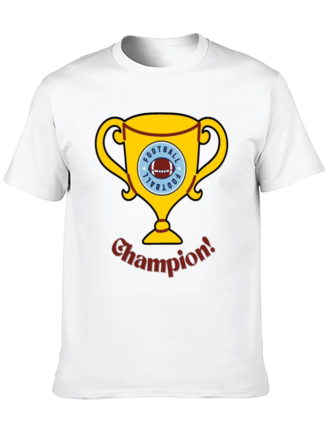 Football Champion Trophy Graphic T-Shirt