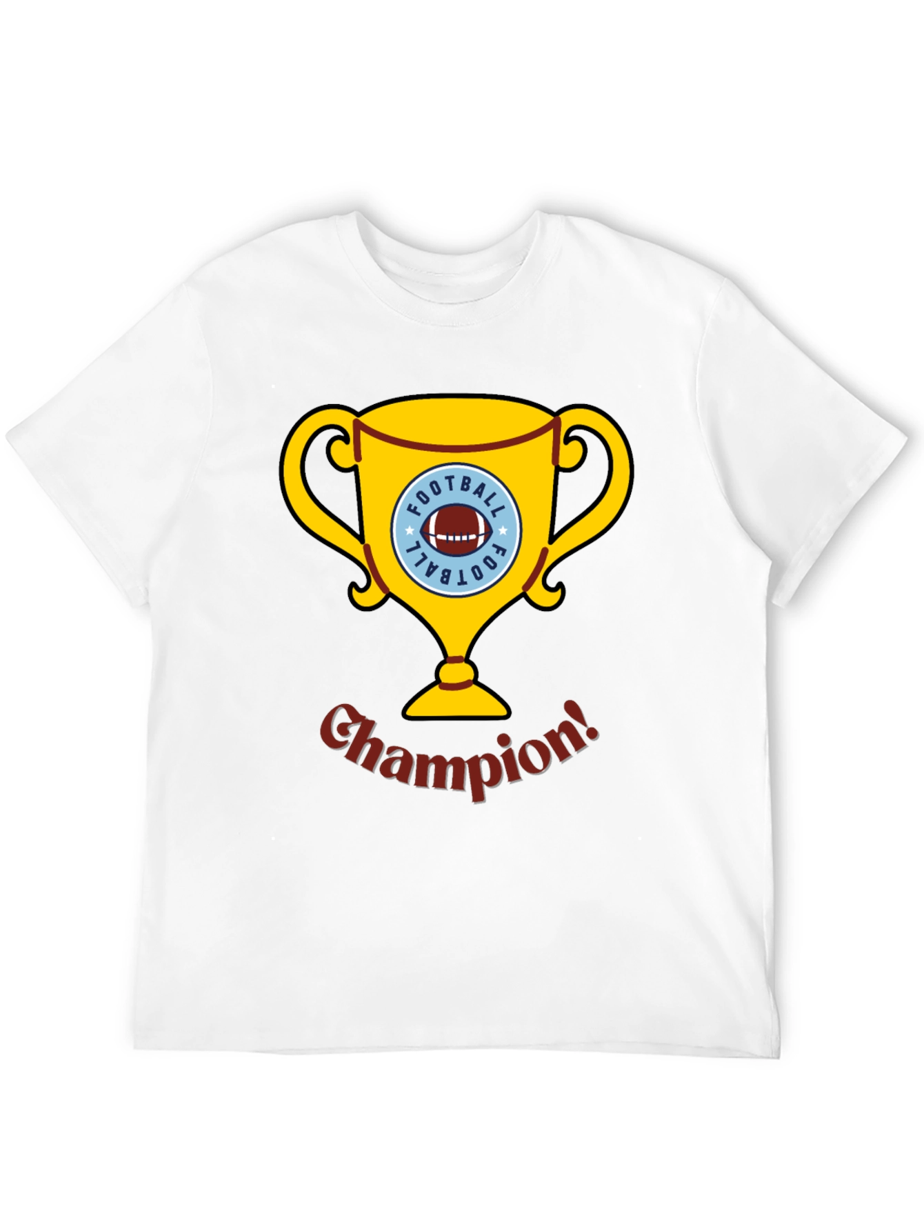 Football Champion Trophy Graphic T-Shirt