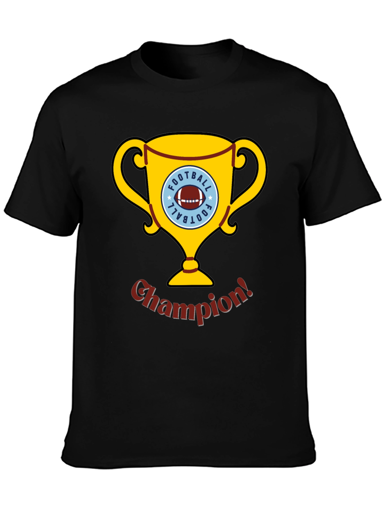 Football Champion Trophy Graphic T-Shirt