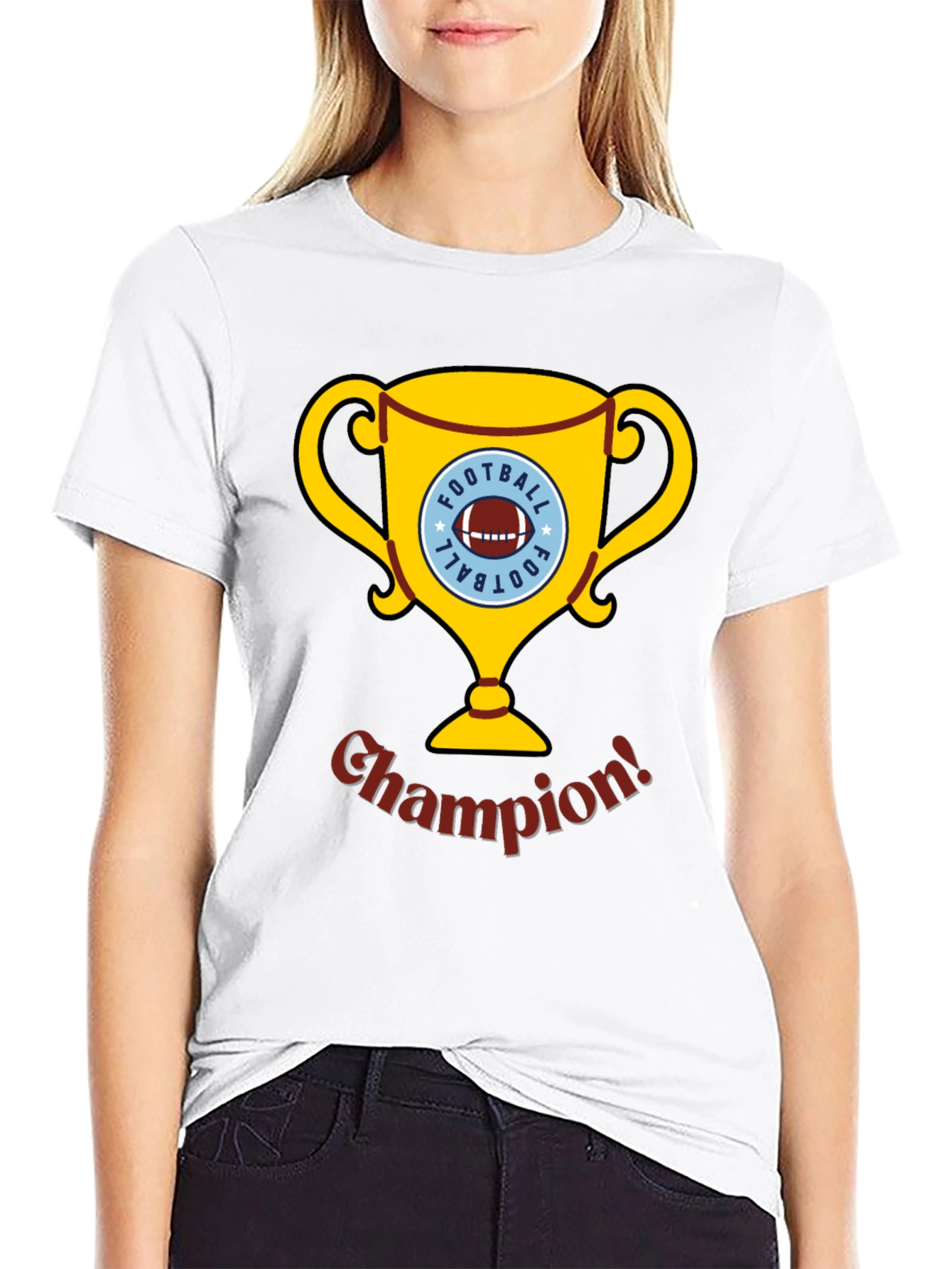 Football Champion Trophy Graphic T-Shirt