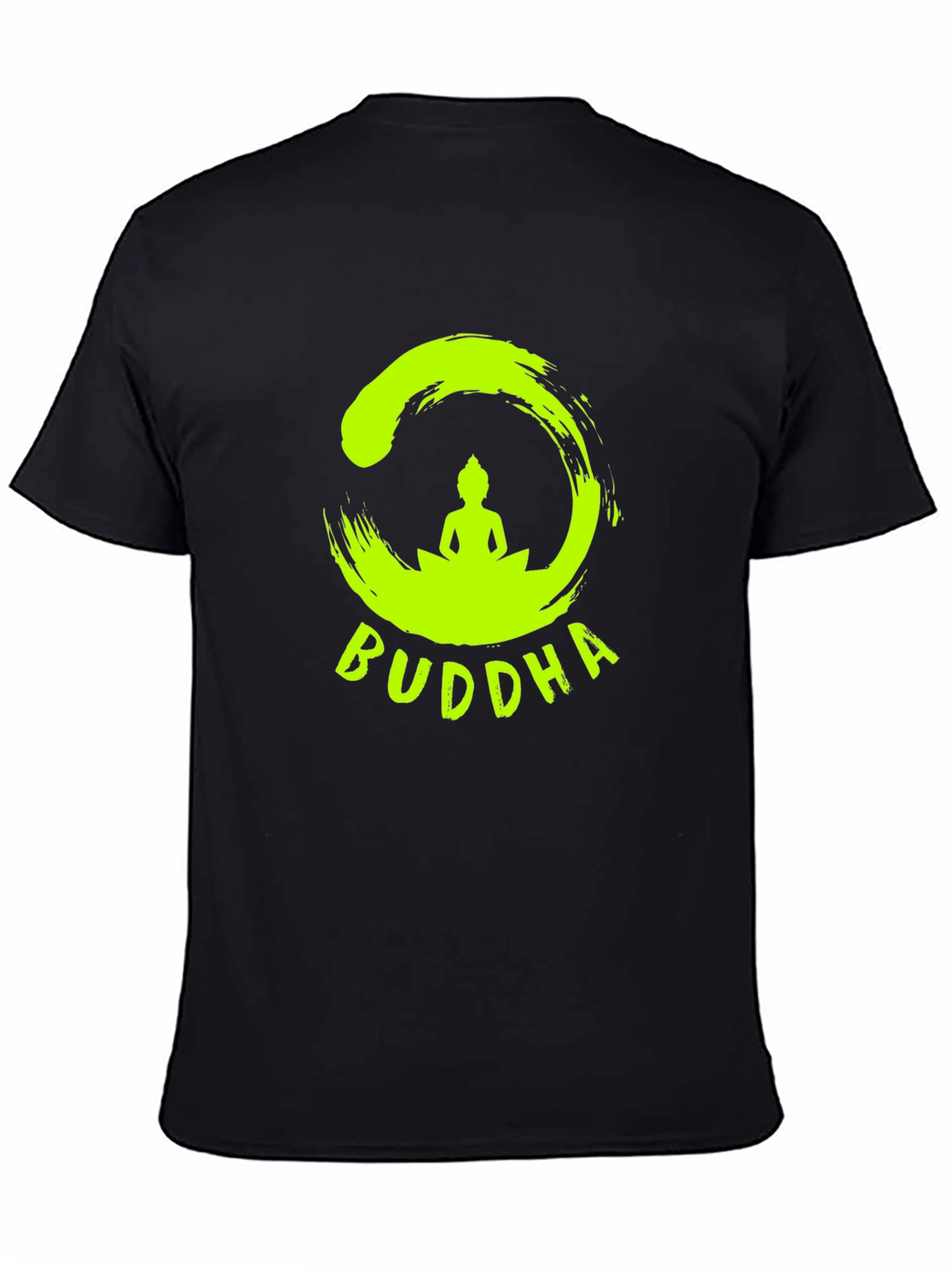 Buddha Graphic Print Black T-Shirt
