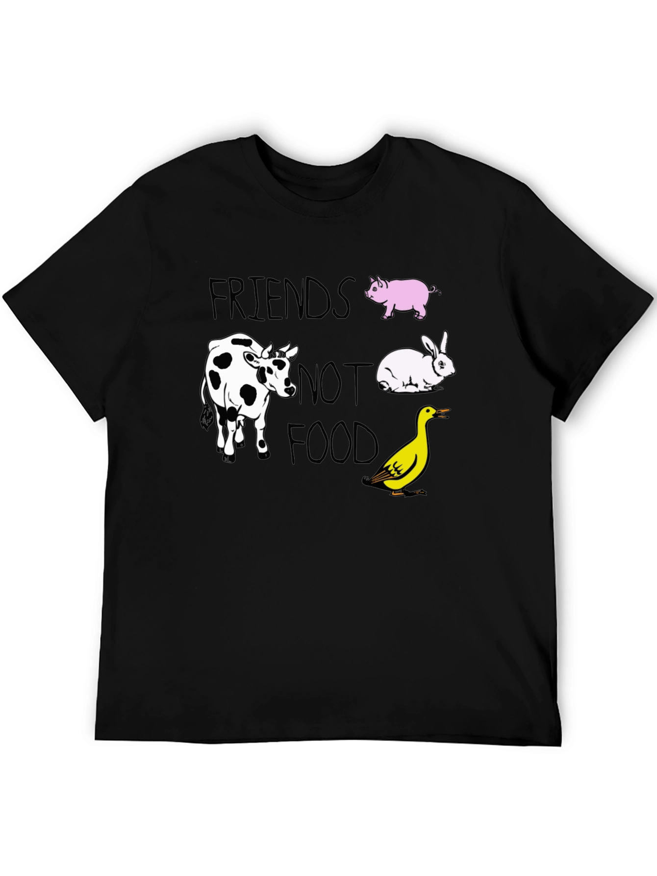 Vegan Friends Not Food Graphic Tee