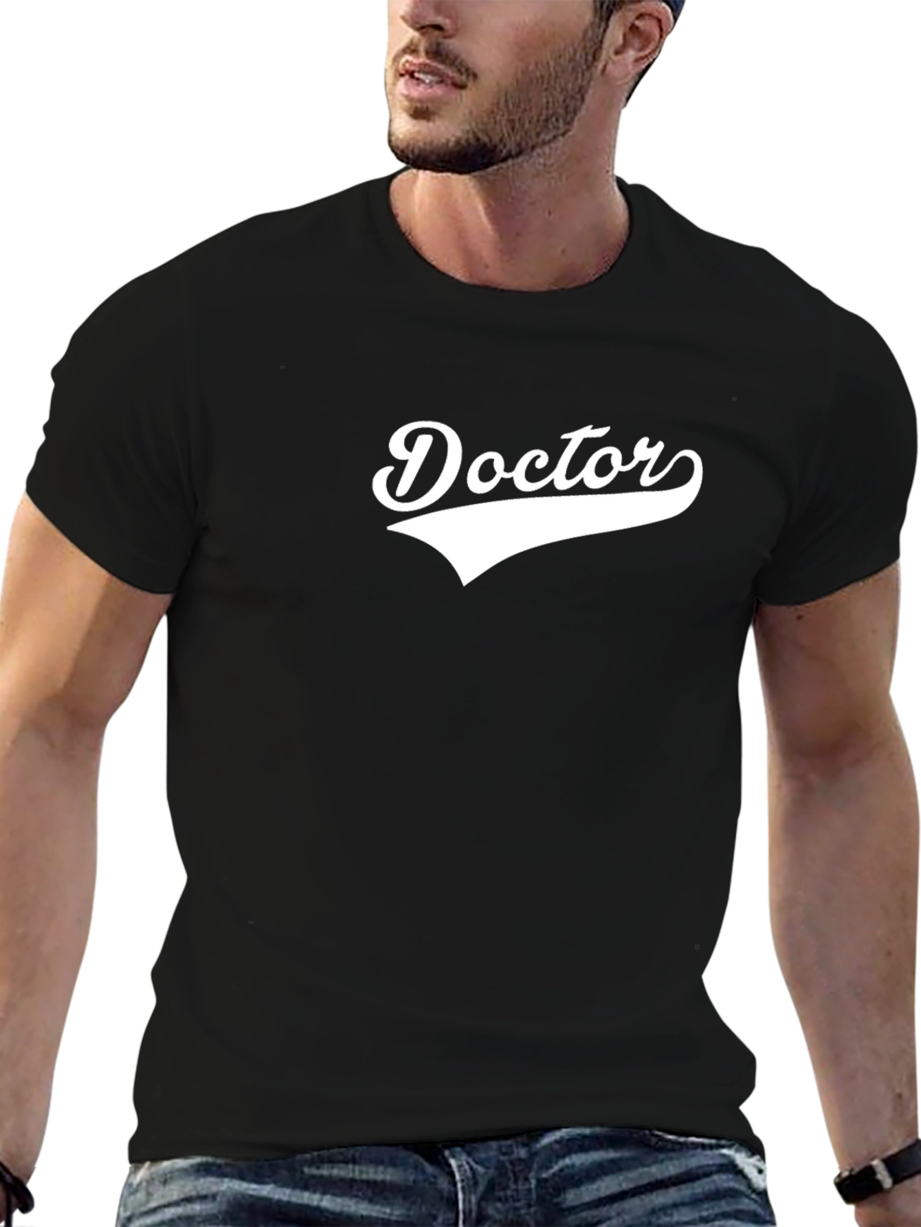 Doctor Graphic Print Crew Neck T-Shirt