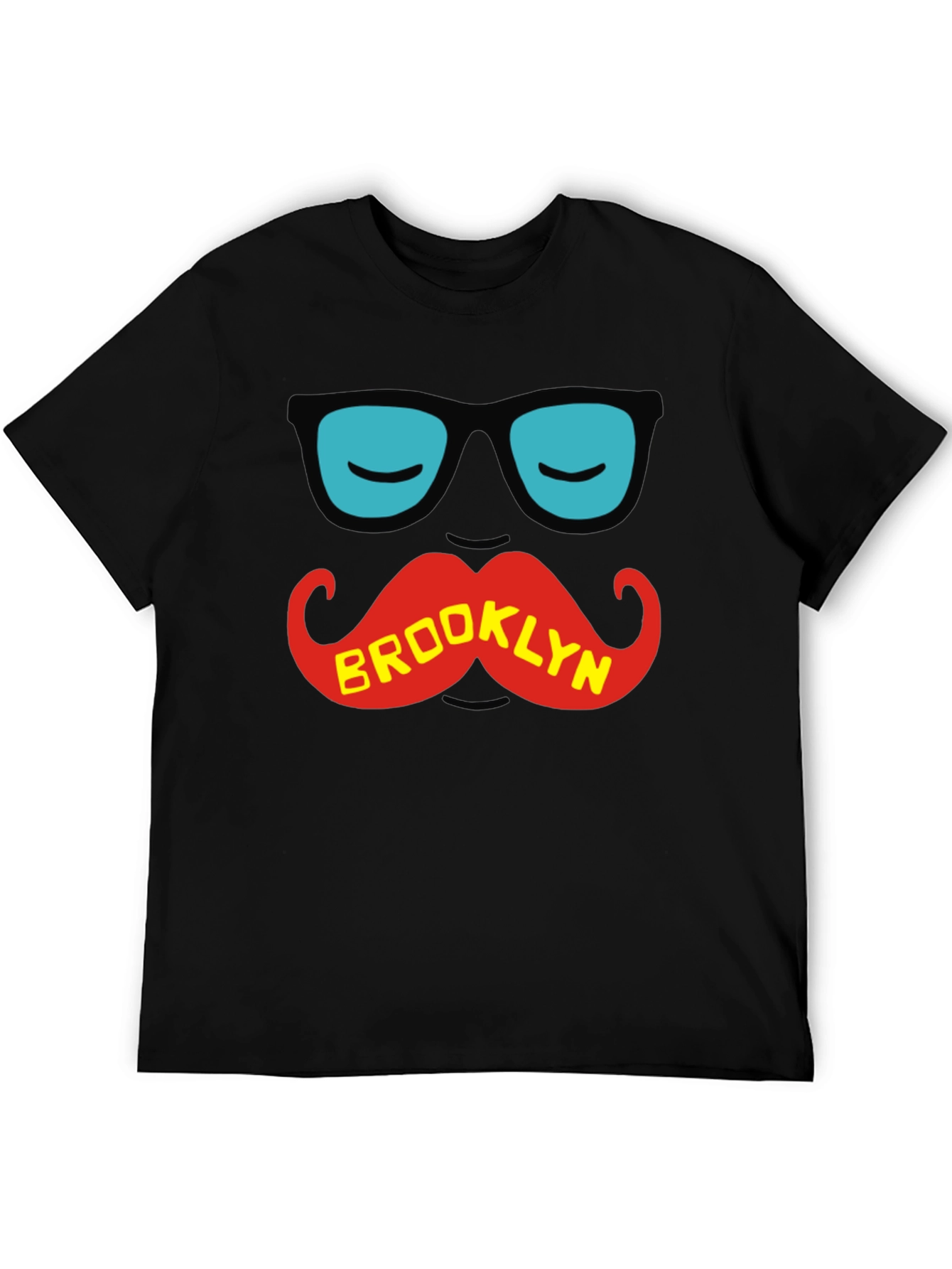 Brooklyn Mustache T-Shirt - Cool Graphic Tee
