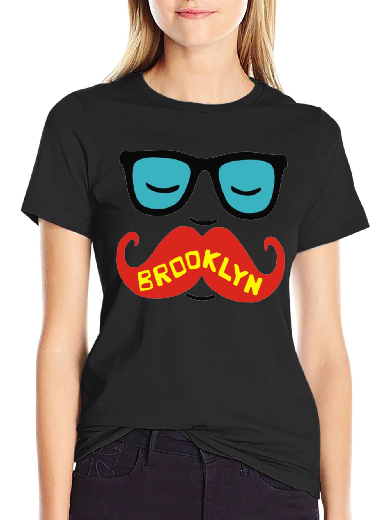 Brooklyn Mustache T-Shirt - Cool Graphic Tee
