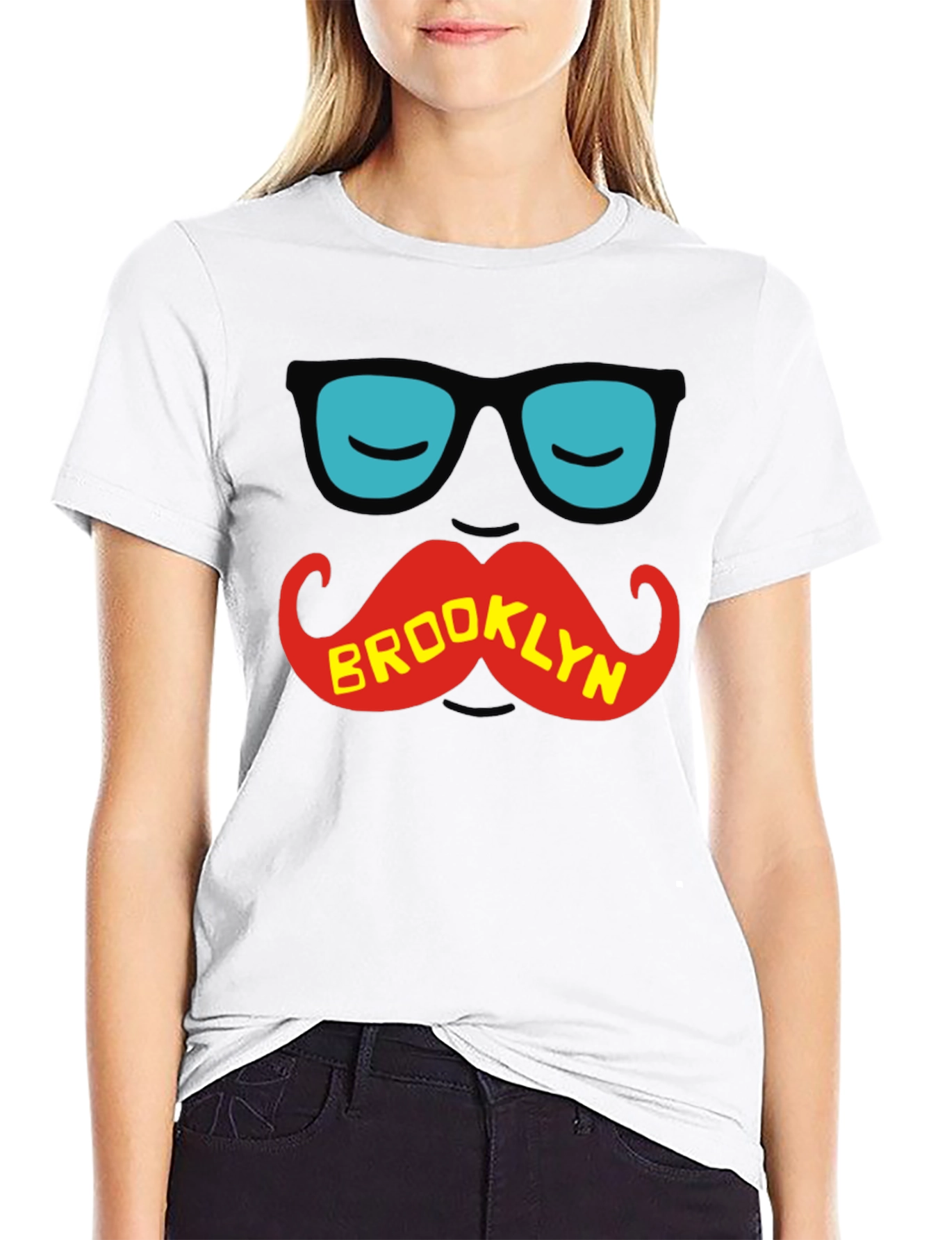 Brooklyn Mustache T-Shirt - Cool Graphic Tee