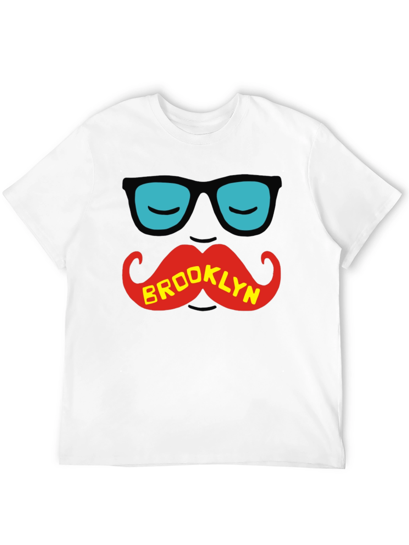 Brooklyn Mustache T-Shirt - Cool Graphic Tee