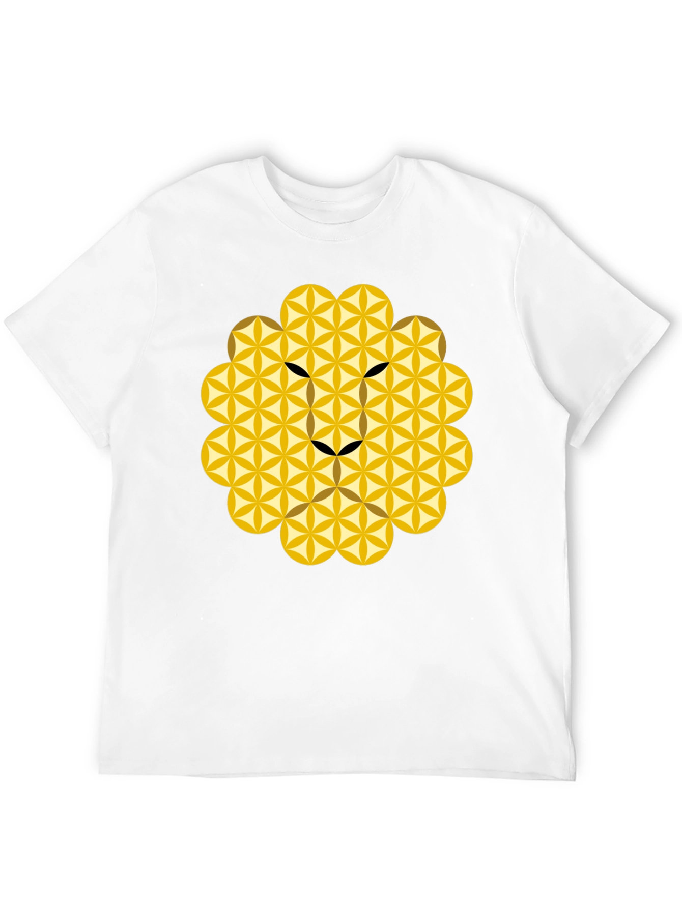 Geometric Lion Head Tee - Black
