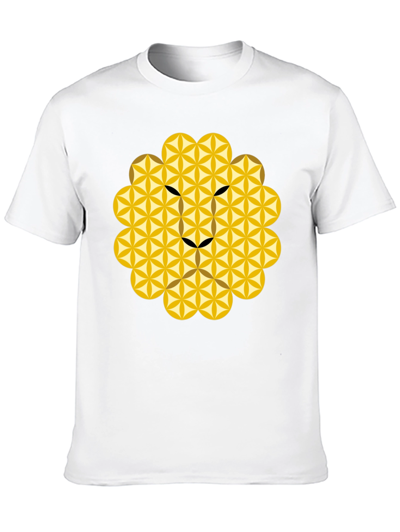 Geometric Lion Head Tee - Black