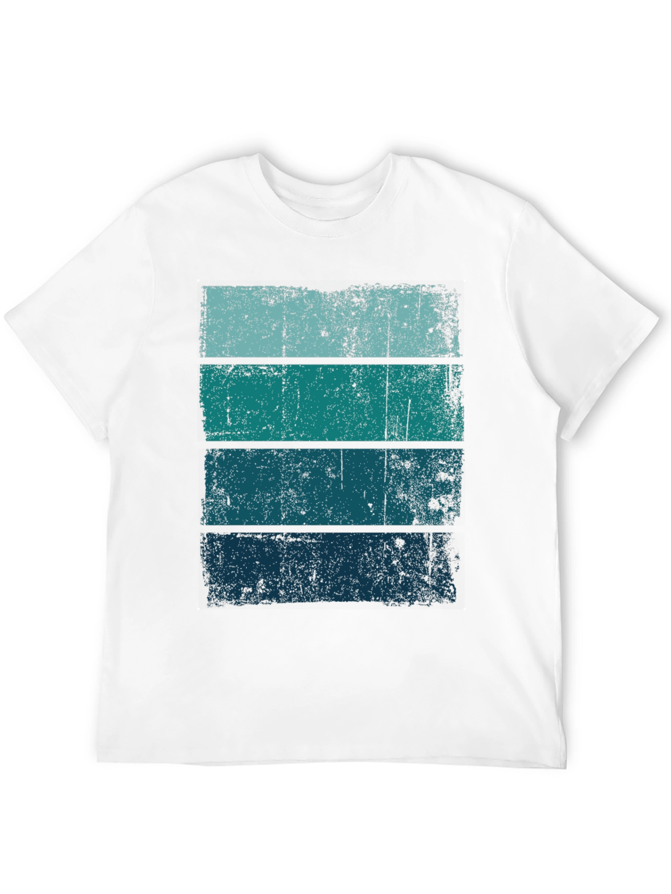 Retro Striped Tee - Distressed Graphic T-Shirt