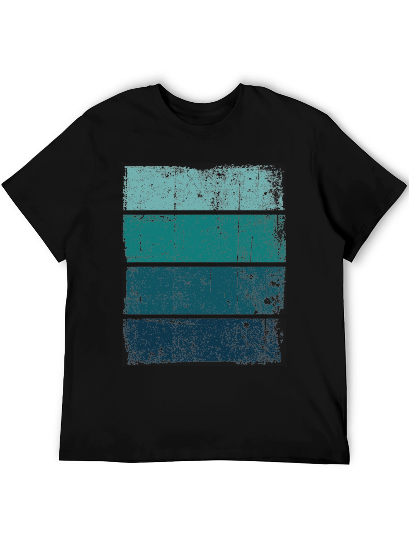 Retro Striped Tee - Distressed Graphic T-Shirt