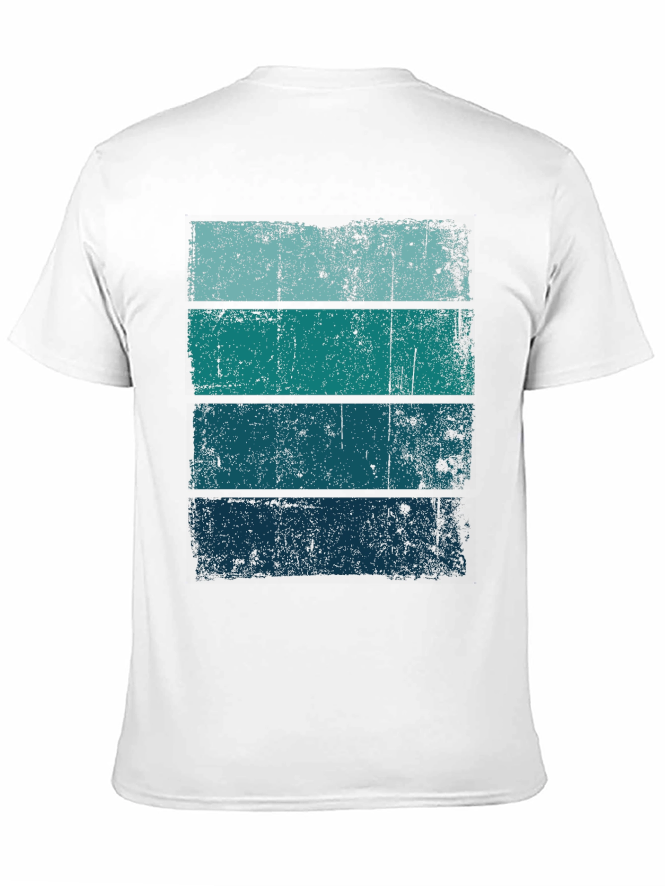 Retro Striped Tee - Distressed Graphic T-Shirt