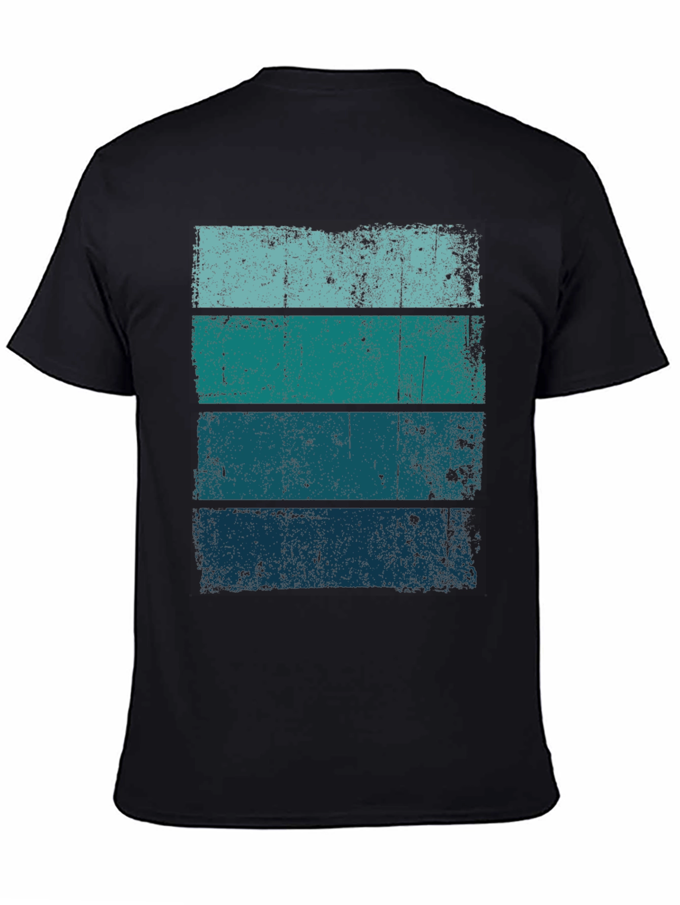 Retro Striped Tee - Distressed Graphic T-Shirt