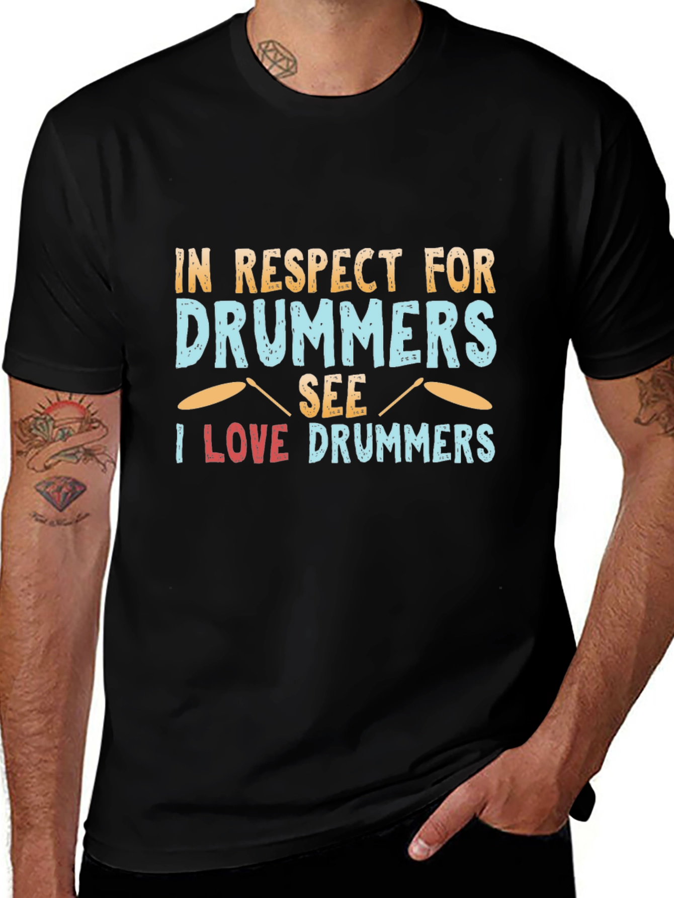 Drummer Respect T-Shirt - Music Lover Tee