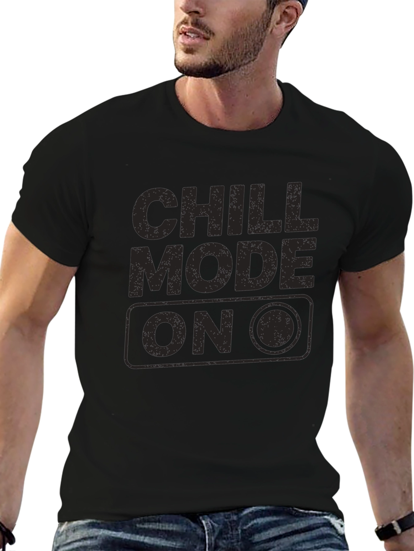 Chill Mode On Black Graphic Tee