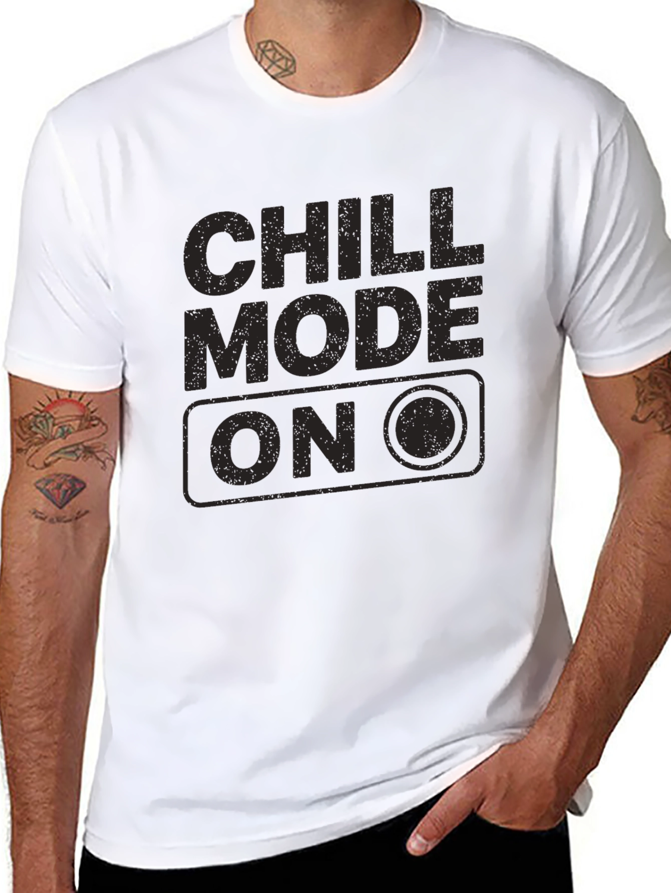 Chill Mode On Black Graphic Tee
