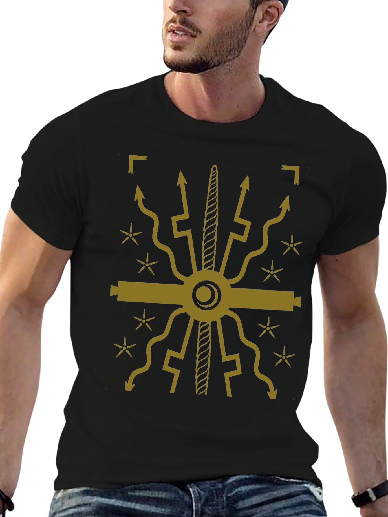 Ancient Symbol Graphic Tee - Black