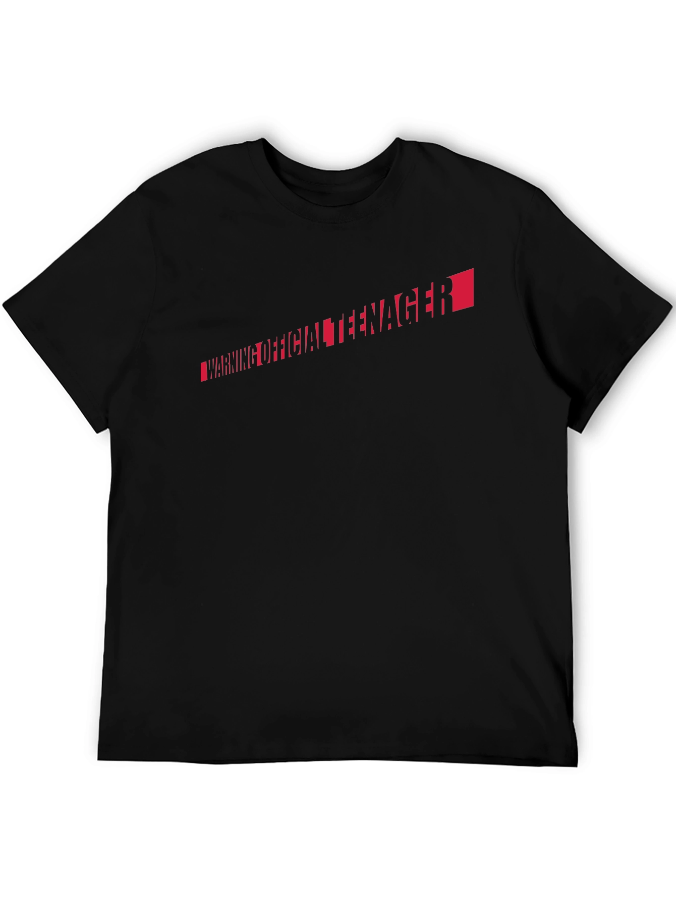 Warning Official Teenager Black T-Shirt