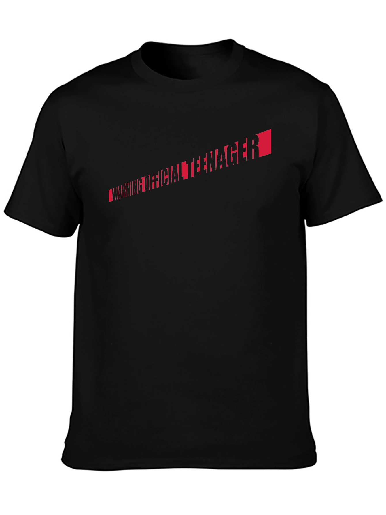 Warning Official Teenager Black T-Shirt
