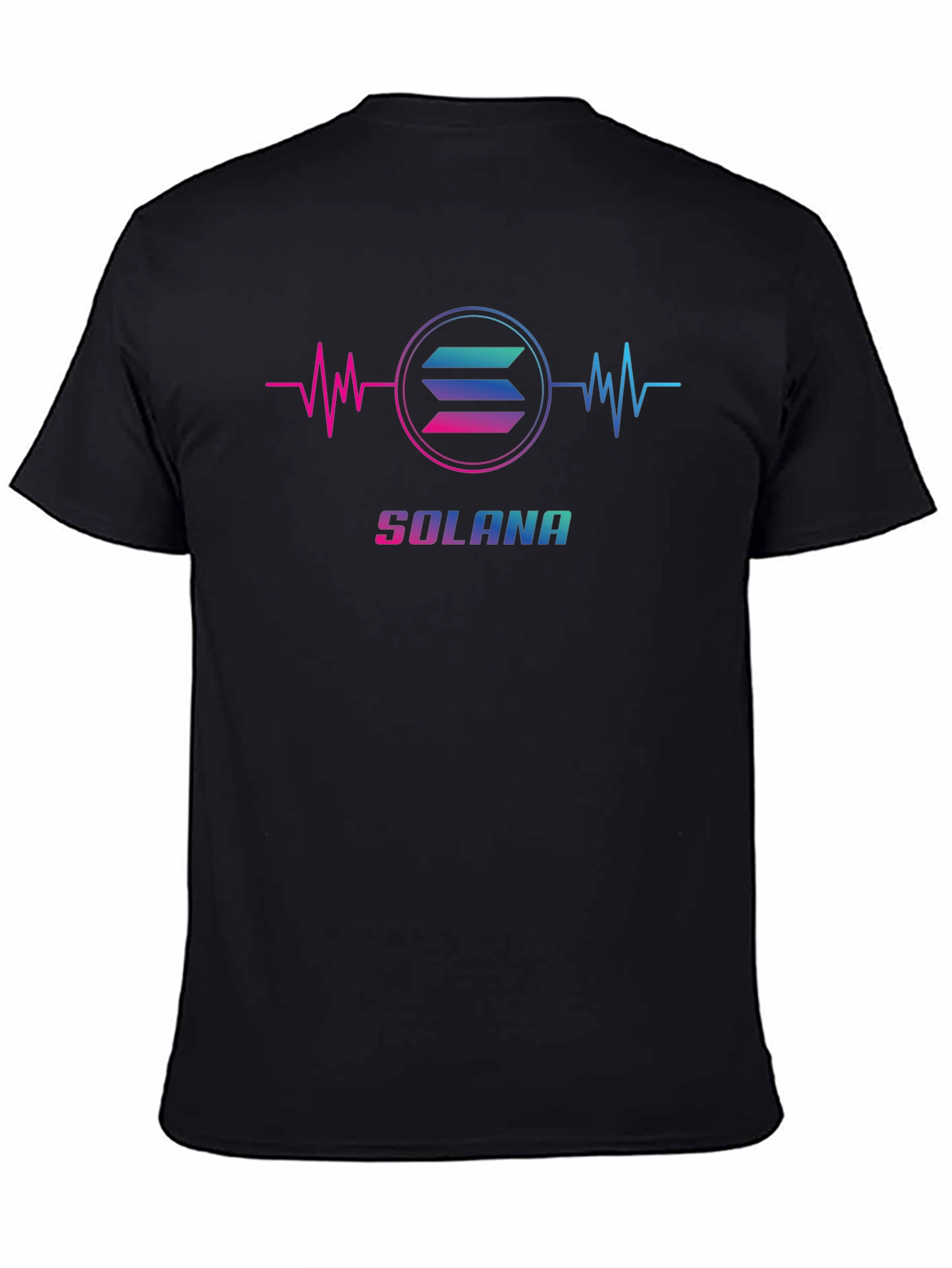 Solana Cryptocurrency T-Shirt - Heartbeat Design