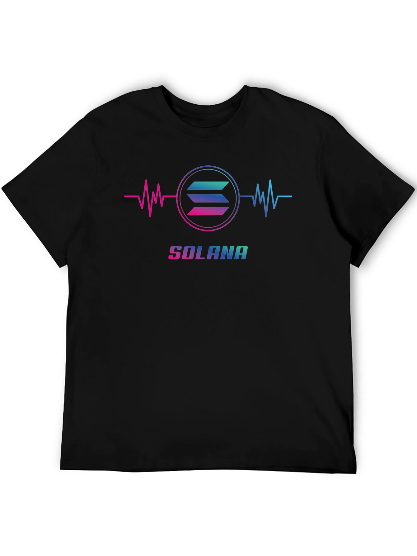 Solana Cryptocurrency T-Shirt - Heartbeat Design