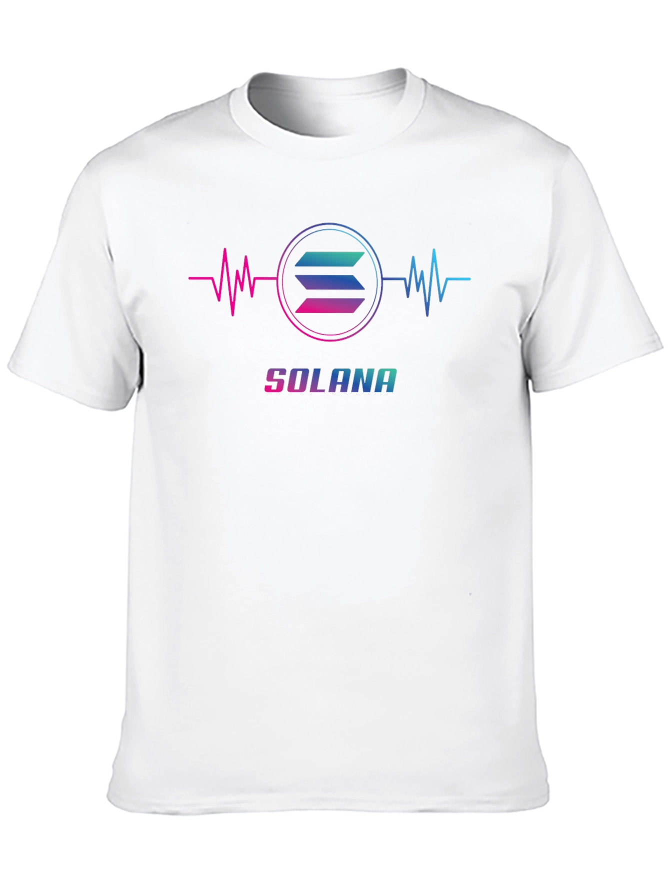 Solana Cryptocurrency T-Shirt - Heartbeat Design